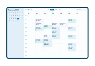 Doctena Pro Online Agenda showing a week of appointments