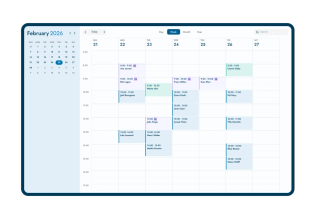Doctena Pro Online Agenda showing a week of appointments
