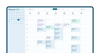 Doctena Pro Online Agenda showing a week of appointments